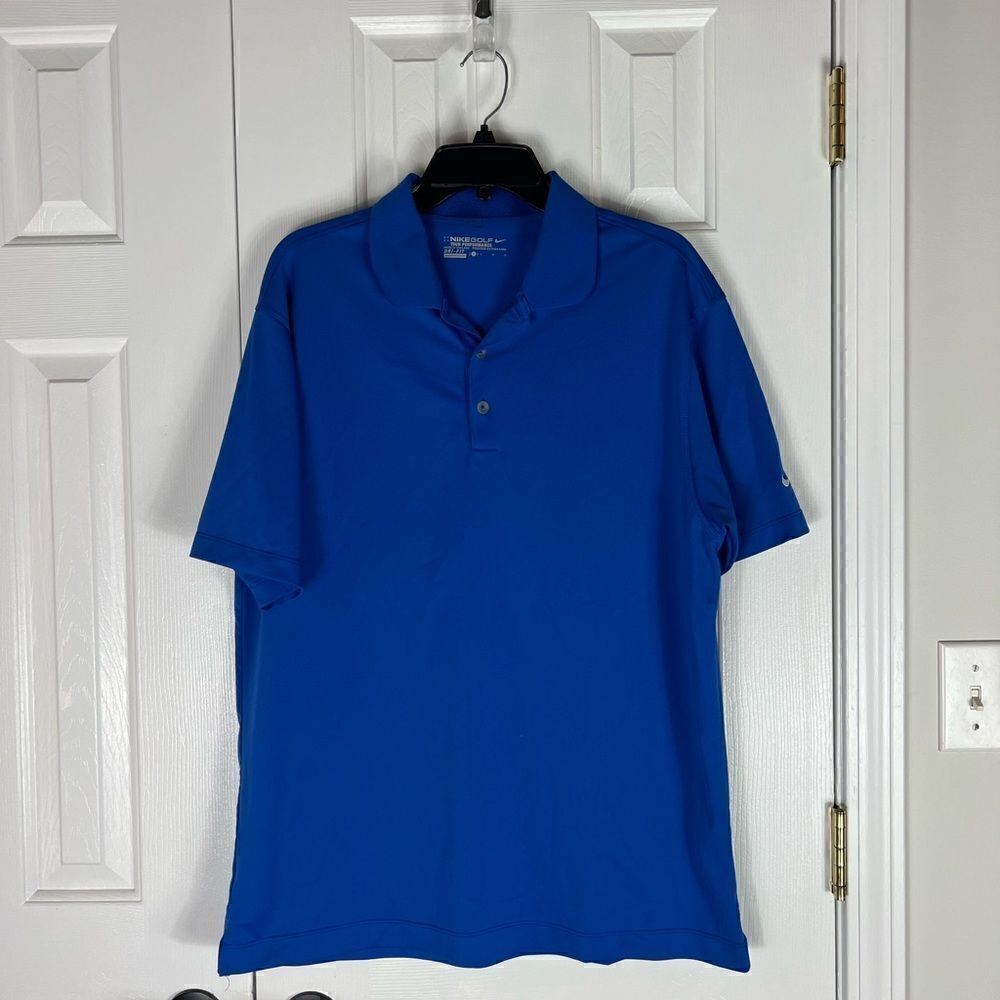 Nike Golf Dri Fit Mens Blue Shirt Size L